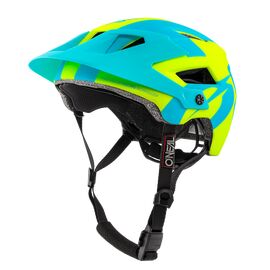 Шлем велосипедный O´Neal Defender 2.0, серебристо-сине-желтый, 0502-854, Вариант УТ-00156884: Размер: L/58-Xl/61, изображение  - НаВелосипеде.рф