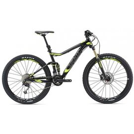 Двухподвесный велосипед Giant Stance 2 27,5" 2018, Вариант УТ-00153472: Рама: M (Рост: 175 - 180 cm), Цвет: полуматовый черный/ярко-желтый, изображение  - НаВелосипеде.рф