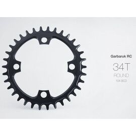 Звезда передняя Garbaruk 104 BCD Round 34T, черный, 5907441517010, изображение  - НаВелосипеде.рф
