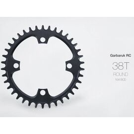 Звезда передняя Garbaruk 104 BCD Round 38T, черный, 5907441517157, изображение  - НаВелосипеде.рф