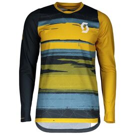 Веломайка SCOTT Trail Progressive длинный рукав nightfall blue/ochre yellow(синий/желтый) 2019, 270485-6123, Вариант УТ-00158514: Размер: L, изображение  - НаВелосипеде.рф
