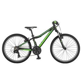 Подростковый велосипед Scott Scale 24" 2017, Вариант УТ-00157137: Возраст 9 - 11 лет (Рост 130 - 145 см), Цвет: черный/зеленый, изображение  - НаВелосипеде.рф