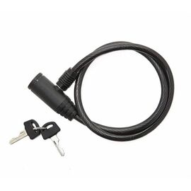 Велосипедный замок Vinca Sport тросовый, на ключ, 8 х 650мм, черный, VS 8202 black, изображение  - НаВелосипеде.рф