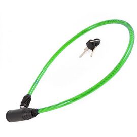 Велосипедный замок Vinca Sport тросовый, на ключ, 8 х 650мм, зеленый, VS 8202green, изображение  - НаВелосипеде.рф