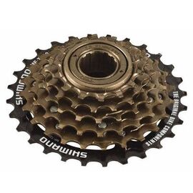 Кассета-трещотка для велосипеда Shimano Tourney, фривил, 6х14-28, HG/UG, коричневая, AMFTZ206428Т, 2-3110 , изображение  - НаВелосипеде.рф