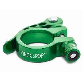 Зажим подседельного штыря Vinca Sport, диаметр - 34.90мм зеленый, VC 12-2 green, изображение  - НаВелосипеде.рф