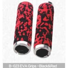 Грипсы велосипедные Kivi, Eva, черно-красный, B-023, изображение  - НаВелосипеде.рф