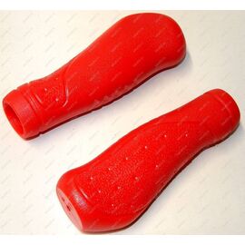 Грипсы велосипедные M-Wave, резина/гель, эргономичные, антискользящие, красные, 5-410533, изображение  - НаВелосипеде.рф