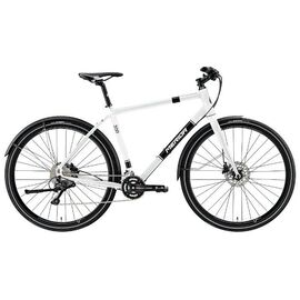 Городской велосипед Merida Crossway Urban 300 2017, Вариант УТ-00037422: Рама: 52cm (Рост: 185 - 190 cm), Цвет: черно-белый, изображение  - НаВелосипеде.рф