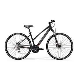 Гибридный женский велосипед Merida Crossway 20-D Lady 28" 2019, Вариант УТ-00135602: Рама: L 54 cm (Рост: > 175 cm), Цвет: матовый черно-оранжевый, изображение  - НаВелосипеде.рф