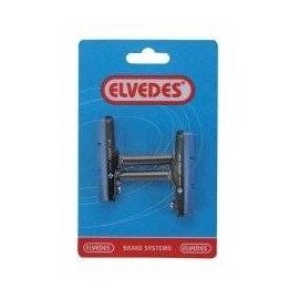 Велосипедные вкладыши для ободных шоссейных колодок ELVEDES (Cross), 55 мм, черный, (1 пара), 6837-CARD, изображение  - НаВелосипеде.рф