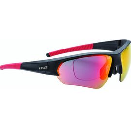 Очки велосипедные BBB 2018 Select Optic PC Smoke red MLC lenses, red temple tips черный матовый, BSG-51, изображение  - НаВелосипеде.рф