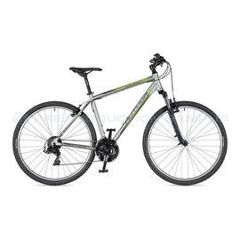 Гибридный велосипед Author Compact 29" 2020, Вариант УТ-00161449: Рама: 18" (Рост: 163-180 см), Цвет: серебристо-зелено-черный , изображение  - НаВелосипеде.рф