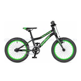 Детский велосипед Author King Kong 16" 2020, Вариант УТ-00161407: Рама: 9" (Рост: 100-125 см), Цвет: черно-зеленый , изображение  - НаВелосипеде.рф