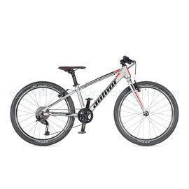 Подростковый велосипед Author Ultrasonic 24" 2020, Вариант УТ-00161439: Рама: 12,5" (Рост: 125 - 150 см), Цвет: серебристо-красно-черный , изображение  - НаВелосипеде.рф