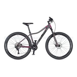 Горный женский велосипед Traction ASL 27,5" 2020, Вариант УТ-00161623: Рама: 14" (Рост: 140 - 158 см), Цвет: серебристо-черно-розовый , изображение  - НаВелосипеде.рф