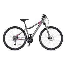 Гибридный женский велосипед Author Grand ASL 29" 2020, Вариант УТ-00161730: Рама: 15" (Рост: 145 - 158 см), Цвет: серебристо-розовый , изображение  - НаВелосипеде.рф