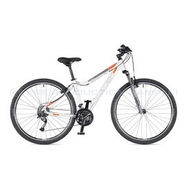 Гибридный женский велосипед Stratos ASL 29" 2020, Вариант УТ-00161727: Рама: 15" (Рост: 145 - 158 см), Цвет: бело-оранжево-серебристый , изображение  - НаВелосипеде.рф