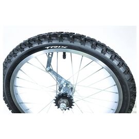 Колесо велосипедное заднее Trix 18", алюминевый обод, тормозная втулка, камера, покрышка, 18" alloy (заднее), изображение  - НаВелосипеде.рф