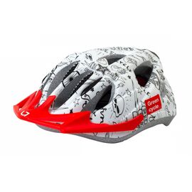 Велошлем детский Green Cycle Fast Five, бело-черный, Вариант УТ-00156287: Размер: 50-56 см, изображение  - НаВелосипеде.рф