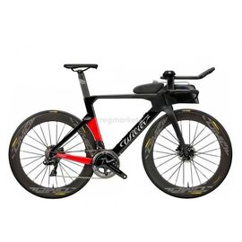 Шоссейный велосипед Wilier Turbine Crono Dura Ace Di2 Disc Aksium 28" 2019, Вариант УТ-00133632: Рама: L/XL (Рост: 177 - 188 см), Цвет: Черный/красный, изображение  - НаВелосипеде.рф