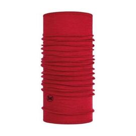 Велобандана Buff Midweght Merino Wool Solid Red Hat Shale Grey Multi Stripes, 113023.425.10.00, изображение  - НаВелосипеде.рф