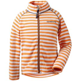 Кофта детская Didriksons MONTE PR, морковная полоска, 502009, Вариант УТ-00110610: Размер: 100, изображение  - НаВелосипеде.рф
