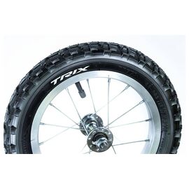 Колесо велосипедное переднее 12", алюминиевый обод, передняя втулка, камера, покрышка Trix, 12" allo, изображение  - НаВелосипеде.рф