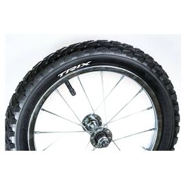 Колесо велосипедное TRIX переднее 14", стальной обод, передняя втулка, камера, покрышка Trix, 14" steel (переднее), изображение  - НаВелосипеде.рф