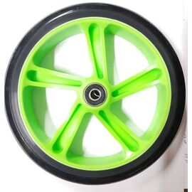 Колесо для самокатов, d180 мм, с подшипниками ABEC 9, зеленое, 180 мм(green), изображение  - НаВелосипеде.рф