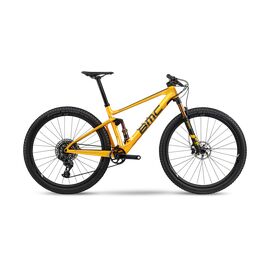 Двухподвесный велосипед MTB BMC Fourstroke 01 ONE SRAM XX1 Eagle AXS 29" 2020, Вариант УТ-00161182: Рама: M (Рост: 172 - 182 см), Цвет: золотисто-серо-желтый , изображение  - НаВелосипеде.рф