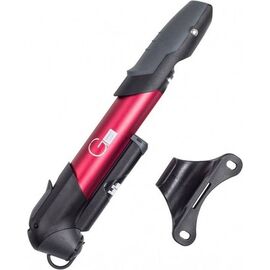 Насос GIYO, с аналоговым манометром, складная Т-образная ручка, “авто/вело” ниппель, красный. GP961a-R, изображение  - НаВелосипеде.рф