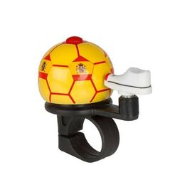 Звонок M-Wave Soccer Spain, с вертикальным курком, в виде футбольного мяча, 420206, изображение  - НаВелосипеде.рф