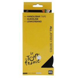 Обмотка велоруля VELO, дизайн Tour de France, черная, индивидуальная упаковка, 410275, изображение  - НаВелосипеде.рф