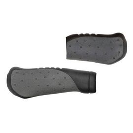 Грипсы велосипедные VELO Handlz, 135 и 92 мм, резиновые, серые, 410377, изображение  - НаВелосипеде.рф