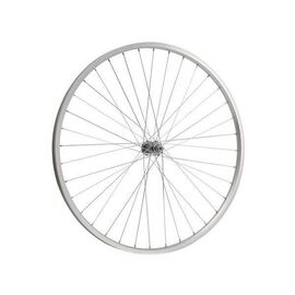 Колесо велосипедное переднее REMERX 26”, обод одинарный, алюминий, 36 спиц, серебро, RWF26s36, изображение  - НаВелосипеде.рф