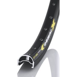 Обод велосипедный REMERX 26” JUMBO, 559x23, 36 спиц, двойной, пистонированный, черный, RD26b36e-Ju, изображение  - НаВелосипеде.рф