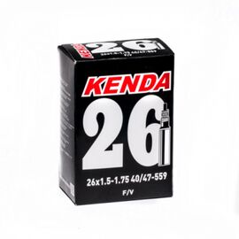 Велокамера KENDA 26''x1.5-1.75, ниппель f/v, черная, 511400, изображение  - НаВелосипеде.рф