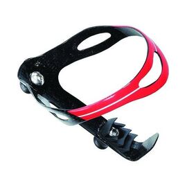 Флягодержатель велосипедный SASO B108,  3К Carbon, красно-черный, 6-108, изображение  - НаВелосипеде.рф