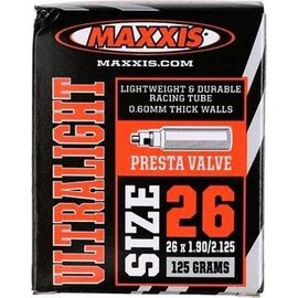 Камера велосипедная MAXXIS ULTRALIGHT 26X1.90/2.125, 0.6, FVSEP60 (O-CA), EIB63832100, изображение  - НаВелосипеде.рф
