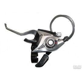 Ручка переключения скоростей Shimano Tourney ST-EF 51, с тросом L-1800мм, левая, 3 скорости, серебристый, ASTEF51ALSBS, изображение  - НаВелосипеде.рф