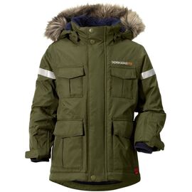 Куртка детская Didriksons NOKOSI KIDS PARKA, серо-зелёный, 500638, Вариант УТ-00163775: Размер: 80, изображение  - НаВелосипеде.рф