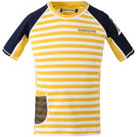 Рубашка детская DIDRIKSONS SURF KIDS UV TOP, жёлтая полоска, 502473, Вариант УТ-00163830: Размер: 100, изображение  - НаВелосипеде.рф