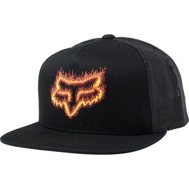 Бейсболка Fox Flame Head Snapback Hat Black/Orange, 2020, 23683-016-OS, изображение  - НаВелосипеде.рф
