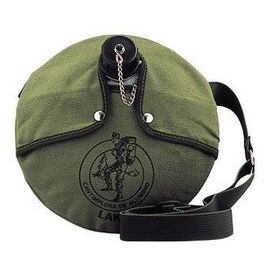 Фляга Laken Redonda 301 в чехле с ремнем screw cap, 1л, хаки, изображение  - НаВелосипеде.рф