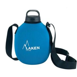 Фляга Laken Clasica 127FA в неопреновом чехле с ремнем screw cap, 1л, синий, 1034250, изображение  - НаВелосипеде.рф
