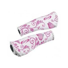 Грипсы велосипедные BBB grips ErgoFix, 135mm, butterfly pink, розово-белый, BHG-17_butterfly pink, изображение  - НаВелосипеде.рф