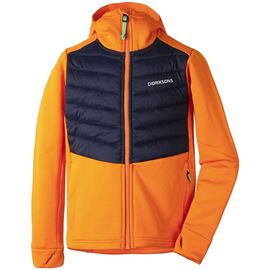 Куртка подростковая Didriksons HALDEN BS HYBRID HOODIE, ярко-оранжевый, 502383, Вариант УТ-00164485: Размер: 140, изображение  - НаВелосипеде.рф