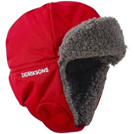 Шапка детская Didriksons BIGGLES KIDS CAP, карминно-красный, 502688, Вариант УТ-00169627: Размер: 50, изображение  - НаВелосипеде.рф