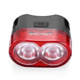 Фонарь задний GACIRON W09, 60lm, 2диода, Li-аккум, USB, угол 220 градусов.60гр, черный, W09, изображение  - НаВелосипеде.рф